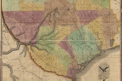 The drawing was the inspiration to the recreation of the c. 1837 Texas map.