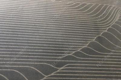 Topographical Map Design on Rapid Set Polished Concrete using Ameripolish Dye and 3.4 mil vinyl stencil.