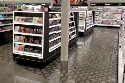 Repeating Tribeca petal pattern installed in the beauty section of a Target store.